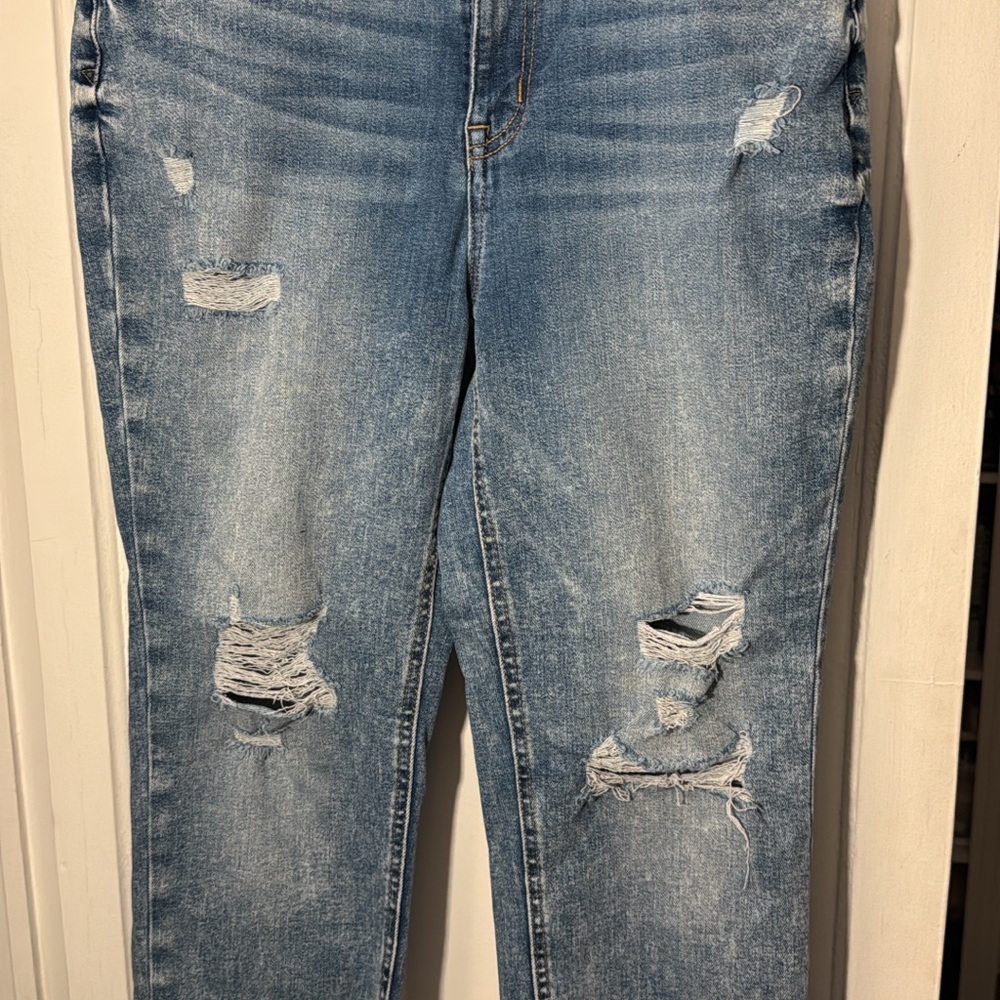 Classic Light Blue Distressed Skinny Jeans